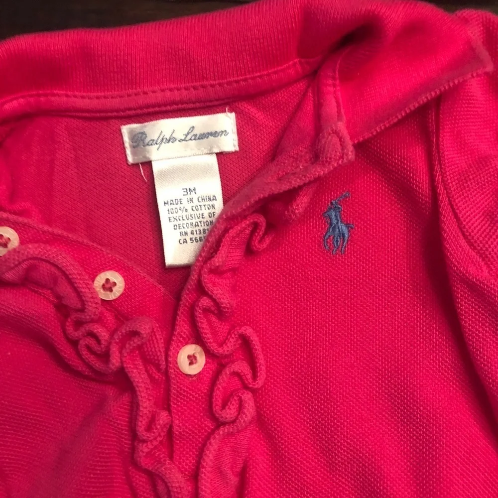 Ralph Lauren 3M onesie with frills💕💙
